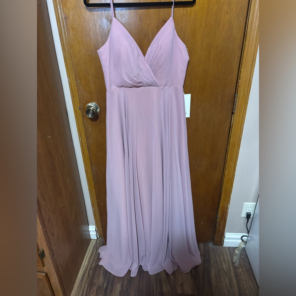 Blush haute couture size 4 mother of bride v neck wedding prom shower dress